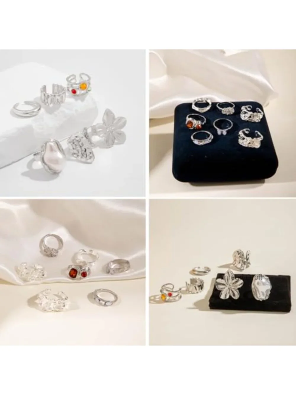 23pcs Knuckle Rings Set Stackable CZ Cubic Zirconia Hollow Twist Midi Rings